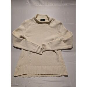 J. Crew Always Women's Small Roll Neck  Cream Chunky Knit Sweater